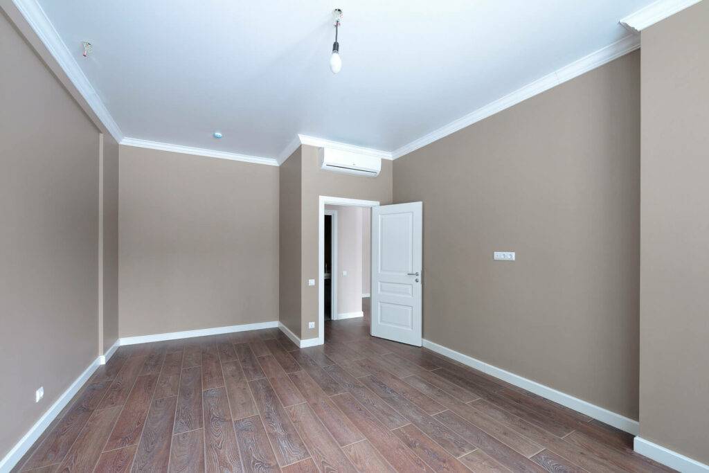 modern room painted brown