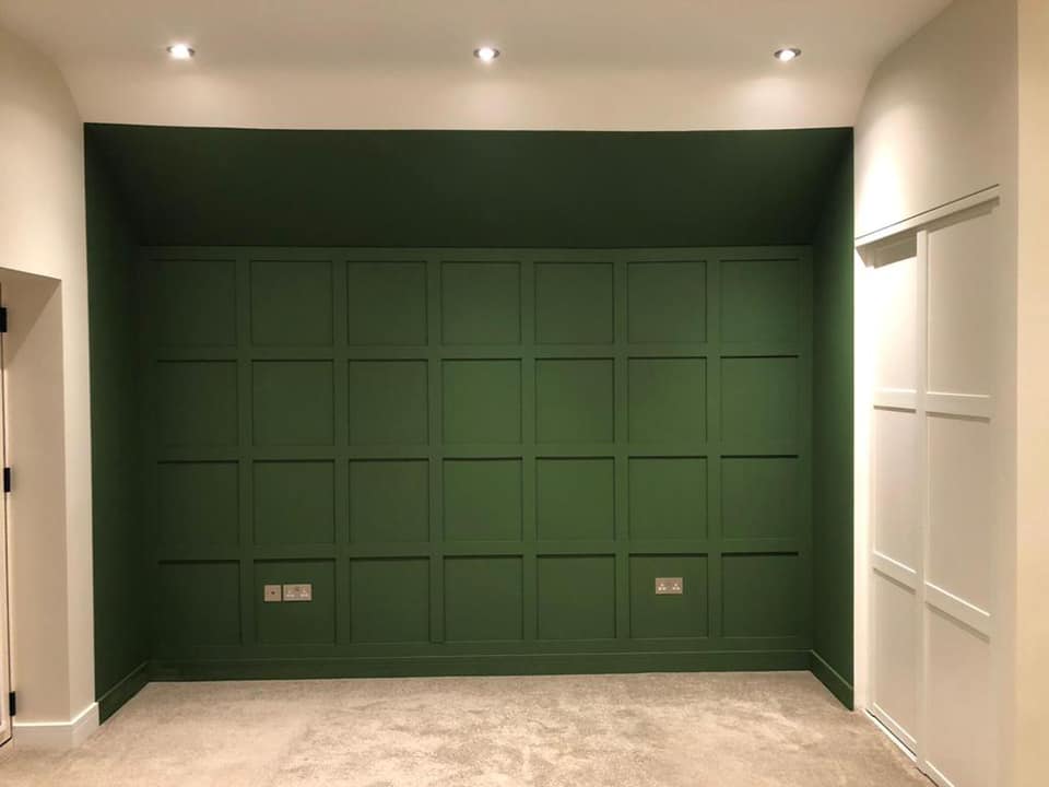 green wood panelling