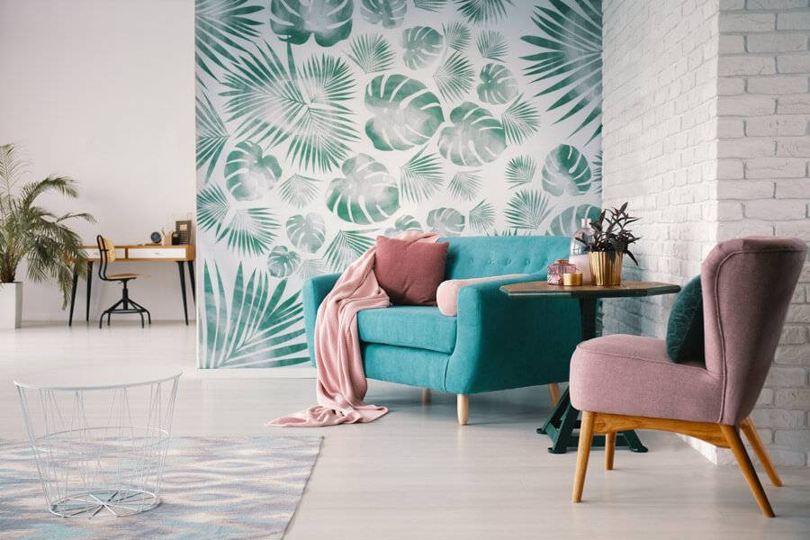 modern living room with chairs